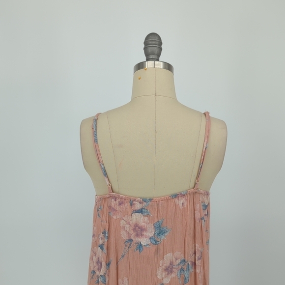 American Eagle Outfitters Floral Maxi Dress Pink XS bohemian beach casual summer - Picture 4 of 6